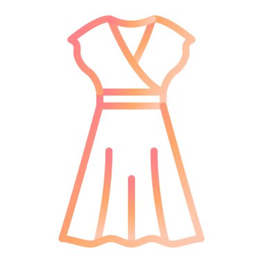 Bayanlar Kıyafet Modern ikon vektör illüstrasyonu 