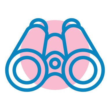 dürbün simgesi. Düz dizayn. vektör illüstrasyonu.