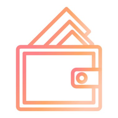 cüzdan modern simge vektör illüstrasyonu