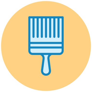 Fırça düz vektör simgesi