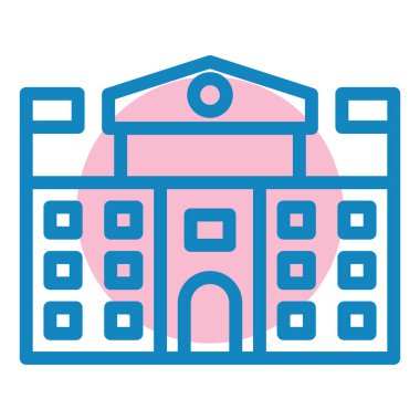 Bina. Web simgesi basit illüstrasyon