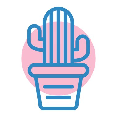 Kaktüs simgesi vektör illüstrasyonu