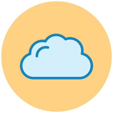 Bulut. Web simgesi basit illüstrasyon