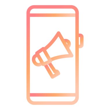 Mobil Pazarlama Web simgesi basit illüstrasyon