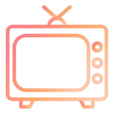 Televizyon. Web simgesi basit illüstrasyon 