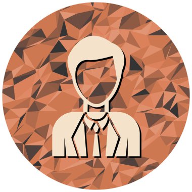 İş adamı. Web simgesi basit illüstrasyon