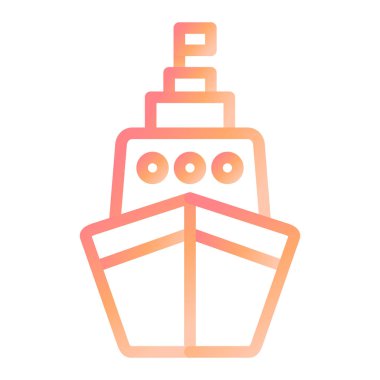 Gemi. Web simgesi basit illüstrasyon