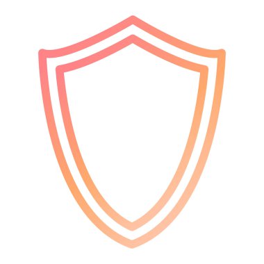 Kalkan simgesi. Web için basit güvenlik rozet vektör simgeleri çizimi