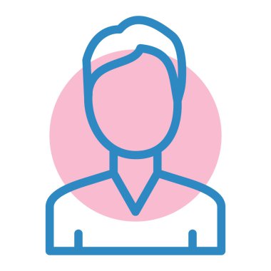 İnsan. Web simgesi basit illüstrasyon