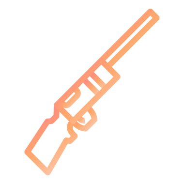 Modern simge vektör illüstrasyonunu tüfekle 