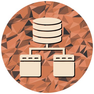 veritabanı. Web simgesi basit illüstrasyon