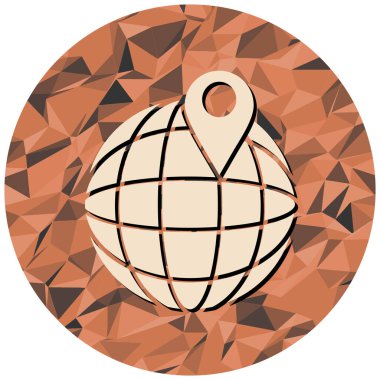 Bir dünya simgesinin vektör illüstrasyonu