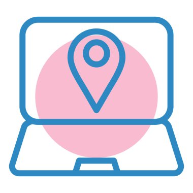 konum. Web simgesi basit illüstrasyon