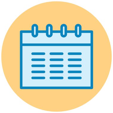 Takvim. Web simgesi basit illüstrasyon