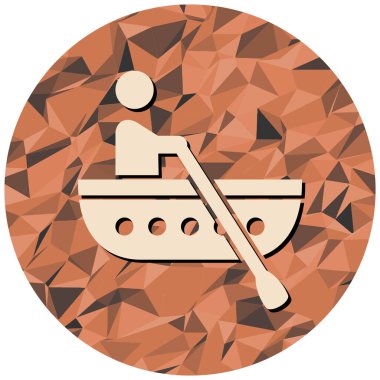 Tekne ikonu vektör illüstrasyonundaki adam