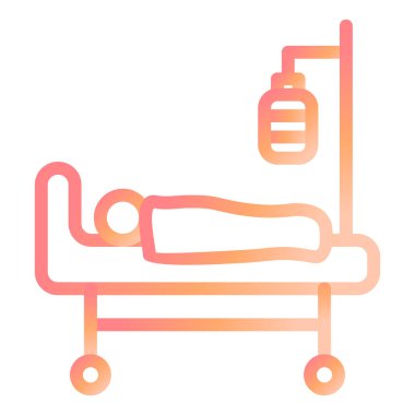 Yoğun bakım ünitesi. Web simgesi basit illüstrasyon 