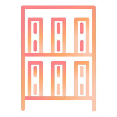 Kütüphane. Web simgesi basit illüstrasyon 