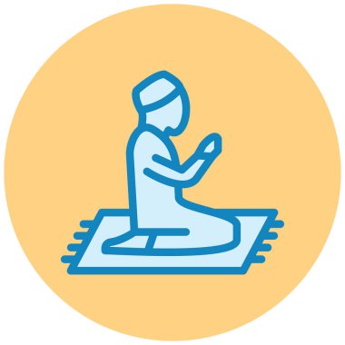 Dua et. Web simgesi basit illüstrasyon