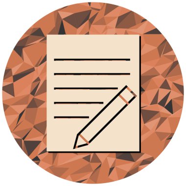 Kalem. Web simgesi basit illüstrasyon