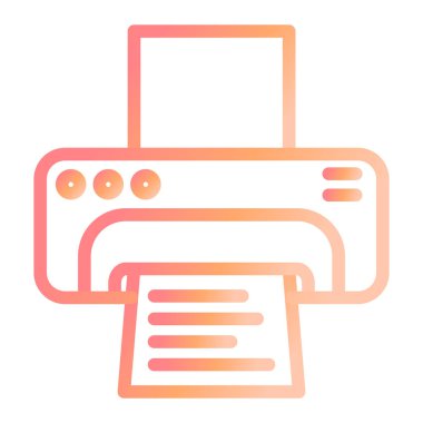 yazıcı modern simge vektör illüstrasyonu