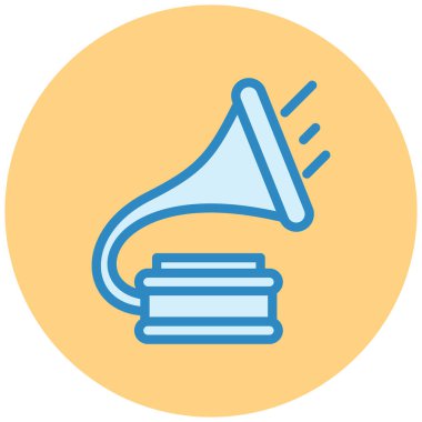 Megafon. Web simgesi basit illüstrasyon