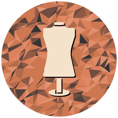 Manken ikonu. Web tasarımı için kıyafet vektör sembolünün düz çizimi