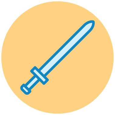 Kılıç. Web simgesi basit illüstrasyon