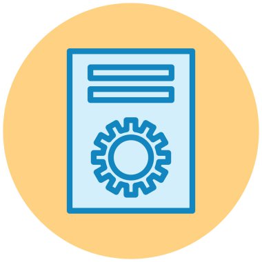 Belge. Web simgesi basit illüstrasyon