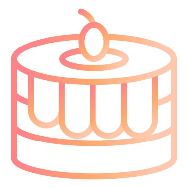 Pankek modern ikon vektör illüstrasyonu 