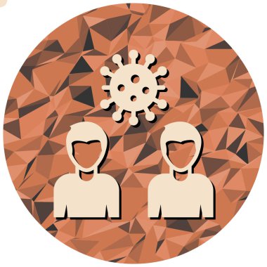 iş insanları ve virüs simgeleri, vektör illüstrasyonu