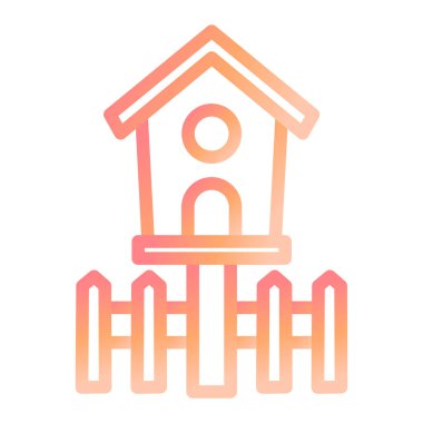 Kuş Evi web simgesi, basit illüstrasyon