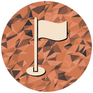 Golf topu ikonu. Web tasarımı için beysbol bayrak vektör simgelerinin düz çizimi