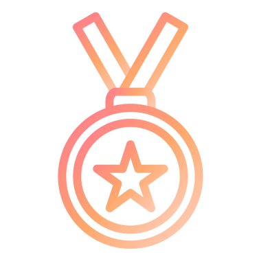 Madalya modern ikon vektör illüstrasyonu 