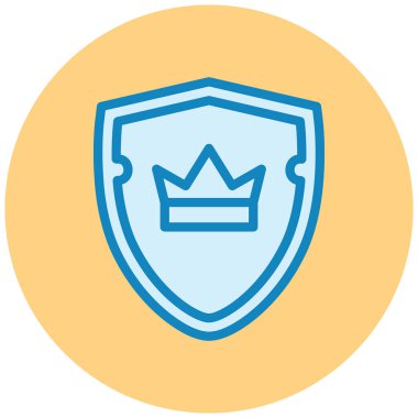 Kalkan. Web simgesi basit illüstrasyon