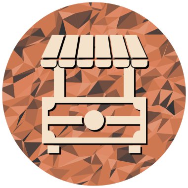 Dükkan. Web simgesi basit tasarım