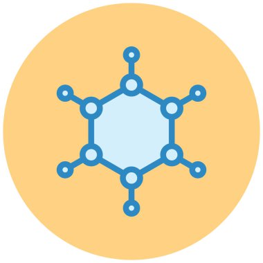 Molekül. Web simgesi basit illüstrasyon