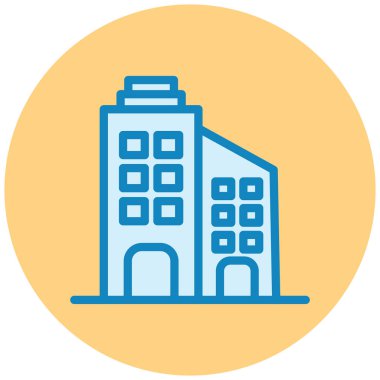 Bina. Web simgesi basit illüstrasyon