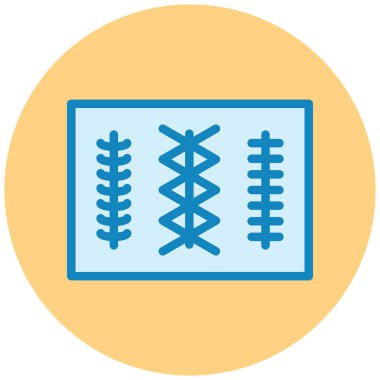 Dikiş simgesi, vektör illüstrasyonu basit tasarım