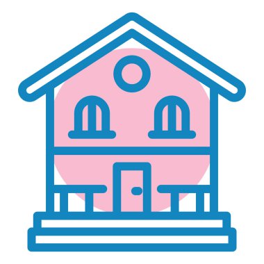 Bina. Web simgesi basit illüstrasyon