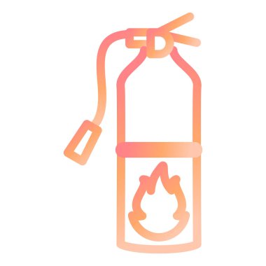 Yangın söndürücüsü. Web simgesi basit illüstrasyon 