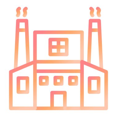 Fabrika. Web simgesi basit illüstrasyon