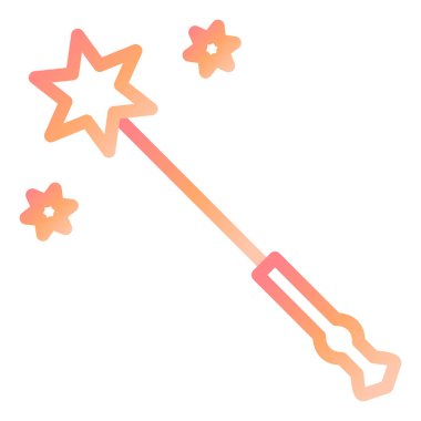 Sihirli değnek. Web simgesi basit illüstrasyon 