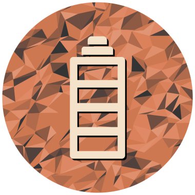 Kırmızı ile izole edilmiş bir simgenin çizimi