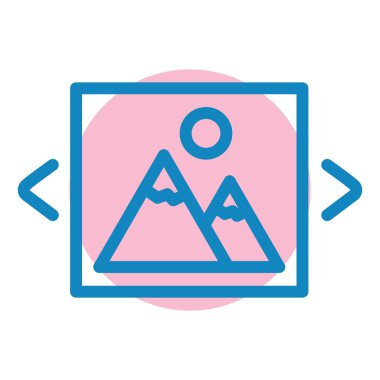 fotoğraf galerisi simgesi, vektör illüstrasyonu