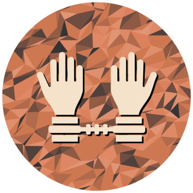 Zincir simgesini tutan el. vektör illüstrasyonu