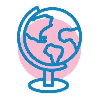 Dünya küresel ikon vektör illüstrasyonuName