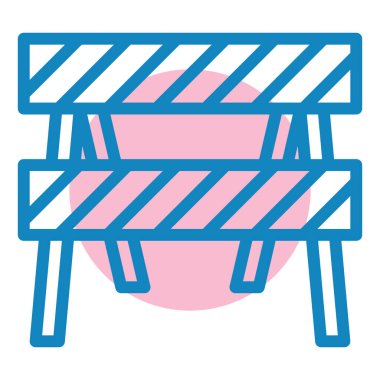 Bariyer. Web simgesi basit illüstrasyon