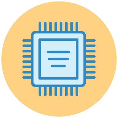 İşlemci. Web simgesi basit illüstrasyon