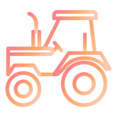 Traktör. Web simgesi basit illüstrasyon 