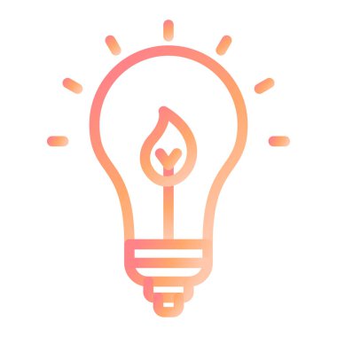 eko ampul simgesi, vektör illüstrasyonu